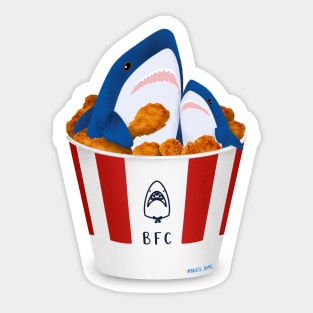 Sharks love fried chicken Sticker